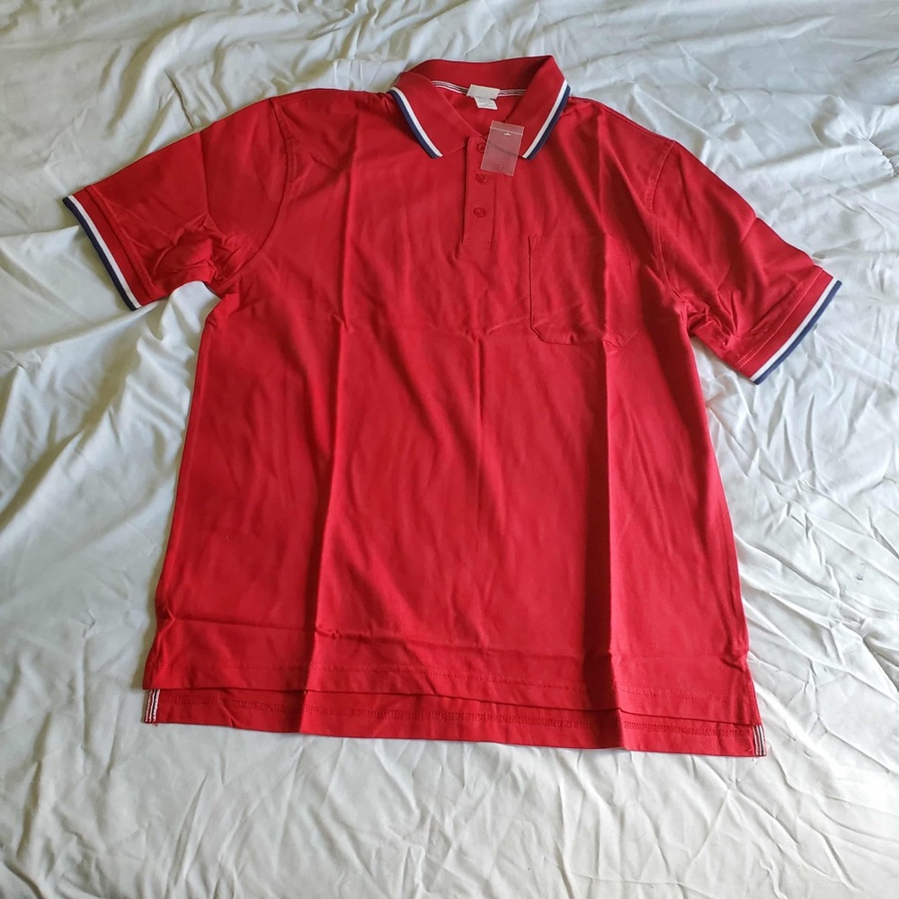 Haband Mens Red Polo Shirt L